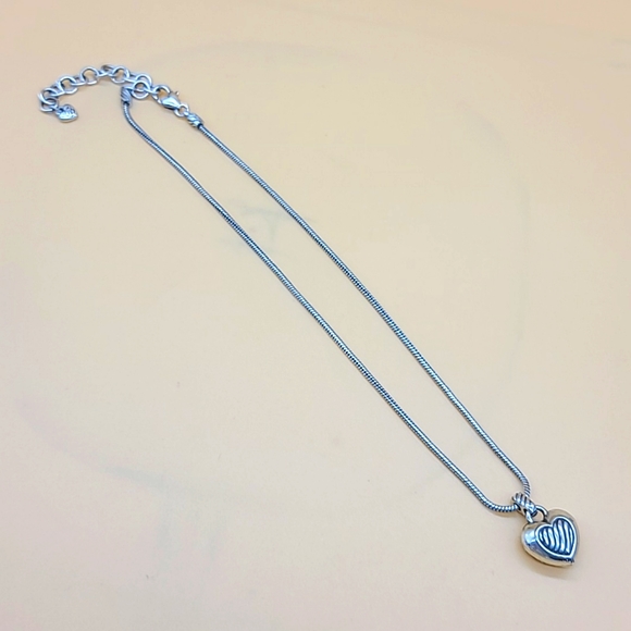 Brighton "SACRED HEART" Reversible Swarovski Crystal & Line Etch Detail Pendant! - Picture 9 of 14